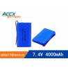 China 7.4v lithium polymer battery 4000mAh for medical device, digital product, electric products  with pcm protection factory