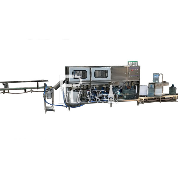 Quality Auto Lifting Feeding SUS 304 120 BPH Gallon Filling Line for sale
