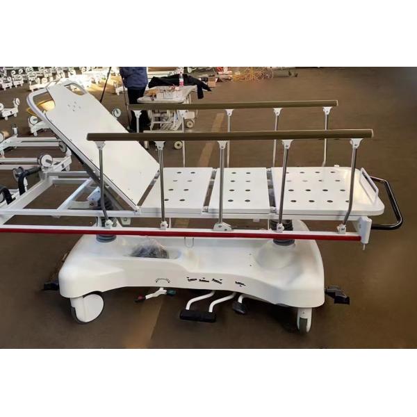Quality Steel Black Hospital Deluxe Stretcher Cart Removable with Four Casters for sale