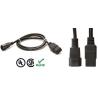 China Black C14 to C19 3 Prong Server Power Cord IEC 60320 Service Junior Thermoplastic factory