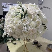 China High Quality Wedding Artificial Flower Ball Custom Size Fit Table Centerpiece White Wedding Artificial Flower factory
