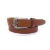 China Casual  7/8” Womens  Genuine Leather Belt With Anti - Silver Carved Buckle factory