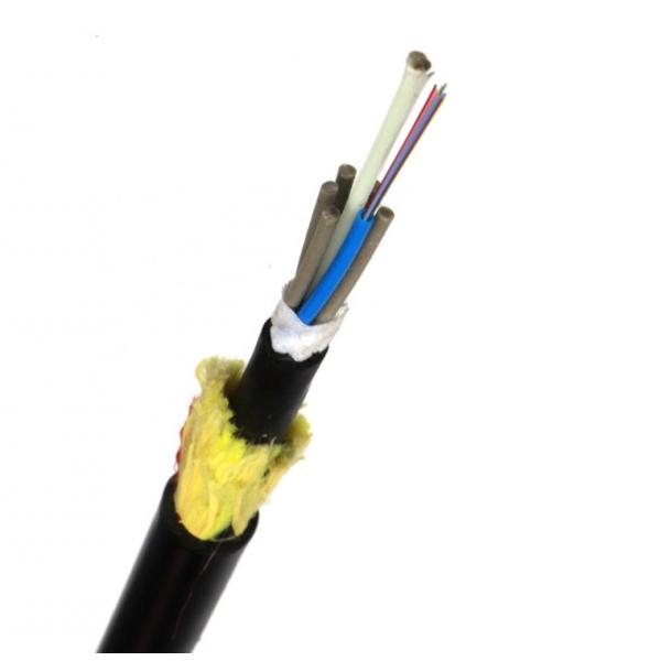 Quality 48 Core Aramid Yarn Single Mode ADSS Fiber Optic Cable Self Supporting for sale
