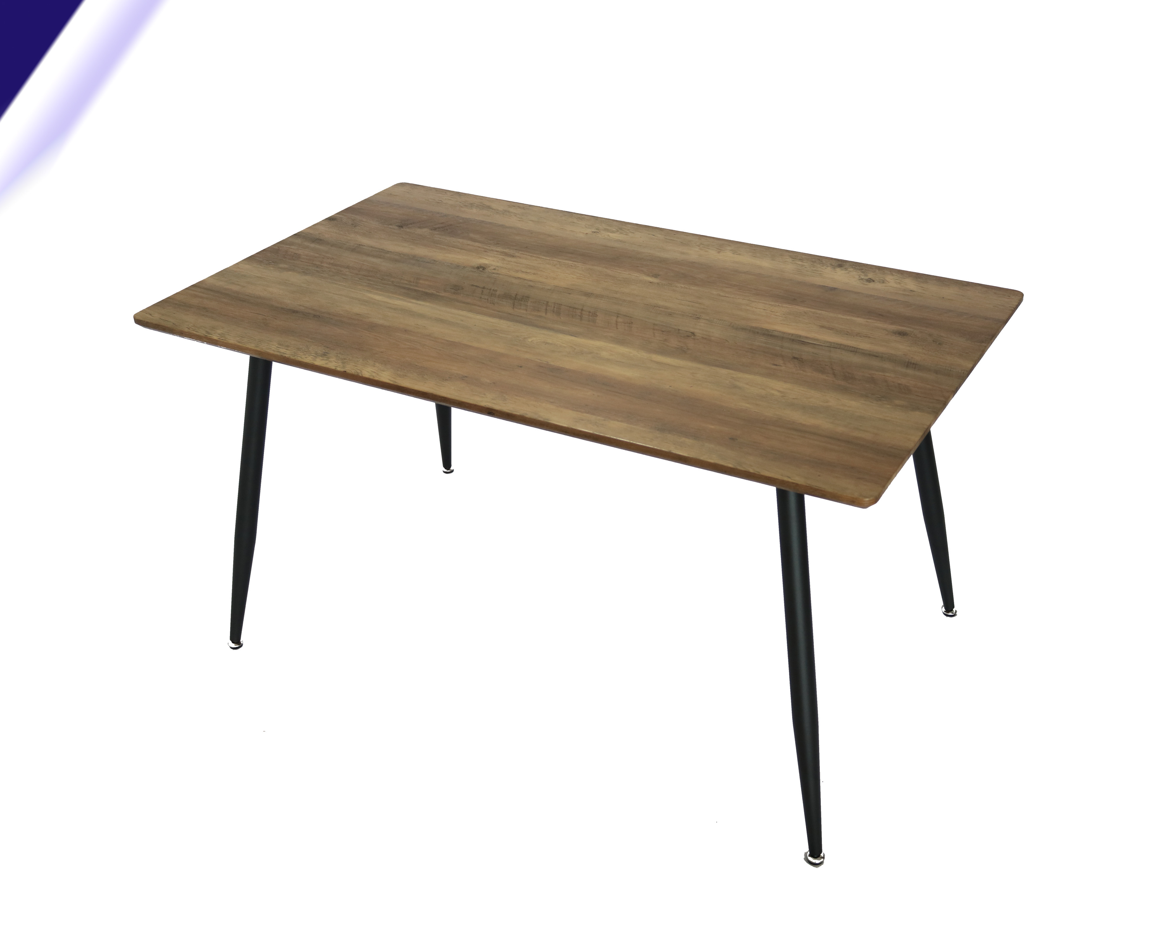 China Nature Wood Grain Veneer 25mm Mdf Dining Table With Anti Slid Pads factory