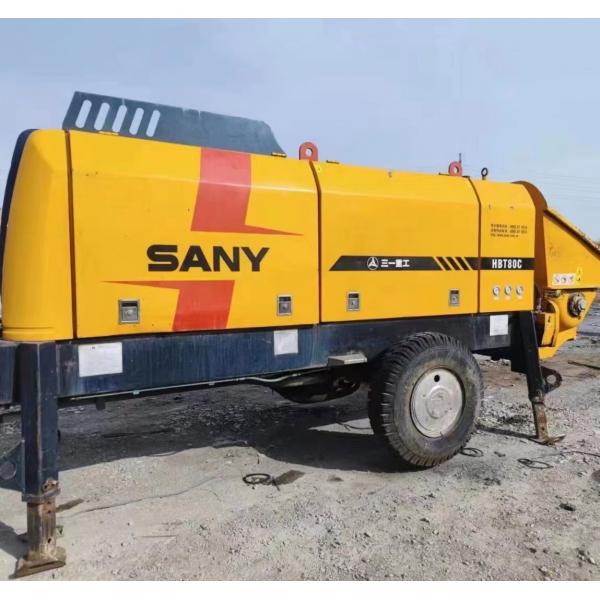 Quality HBT80C Used Stationary Concrete Pump Truck 2020 Model 85/50m3/H for sale