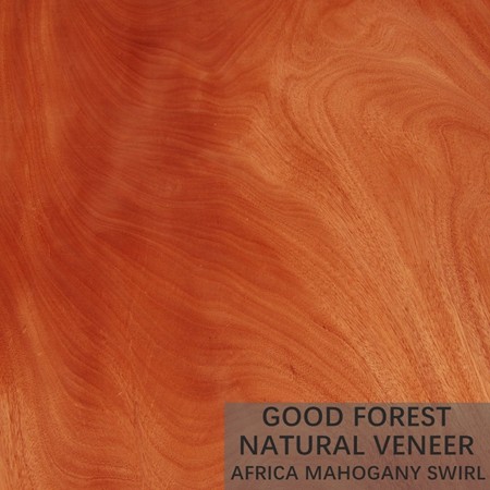 Quality Hardly Mahogany Natural Wood Veneer Customized Crown Cut Grain for sale