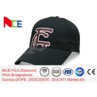 China FUN Black Color Company Baseball Caps , Rubberized Make Your Own Baseball Hat factory