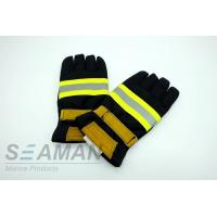 China Fire Retardant Aramid Fiber Leather Fireman Protective Gloves Fire Fighting Equipments factory