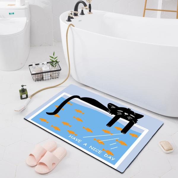 Quality Technology Velvet Bathroom Waterproof Carpet Non Slip Kitchen Rugs for sale