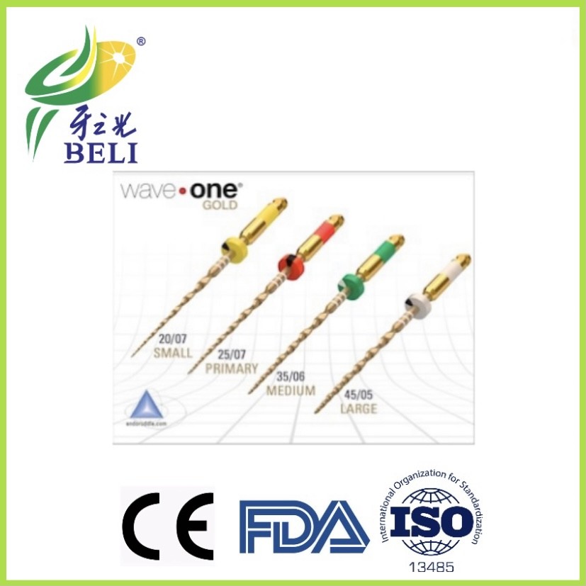 Quality Niti Memory Alloy Endo Rotary Files Engine Use Wave One Gold Files dental for sale