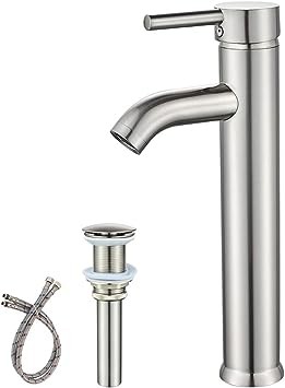 Quality Vessel Vanity Bathroom Faucet Tap With Brushed Nickel Single Handle for sale