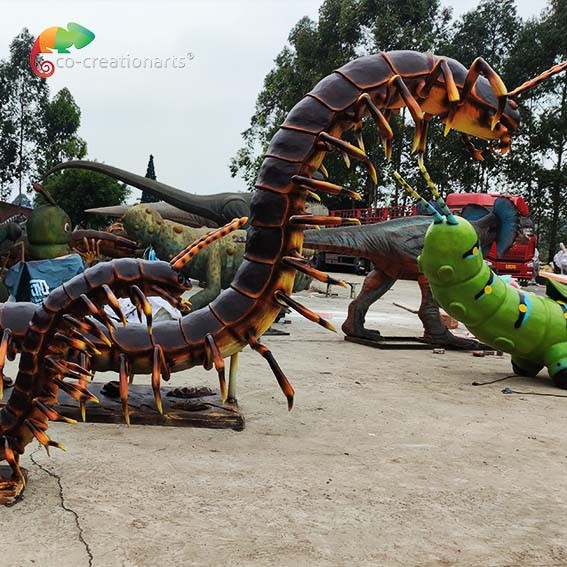 Quality Well Treated Steel Frame Animatronic Centipede Giant Robotic Animals Waterproof for sale