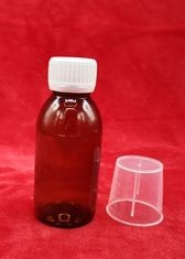 China Brown Lightweight Medicine Syrup Bottle , Aluminium Liner Empty Syrup Bottles factory