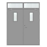 China 50mm Leaf Powder Coated 60min 90min Steel Fire Exit Doors factory