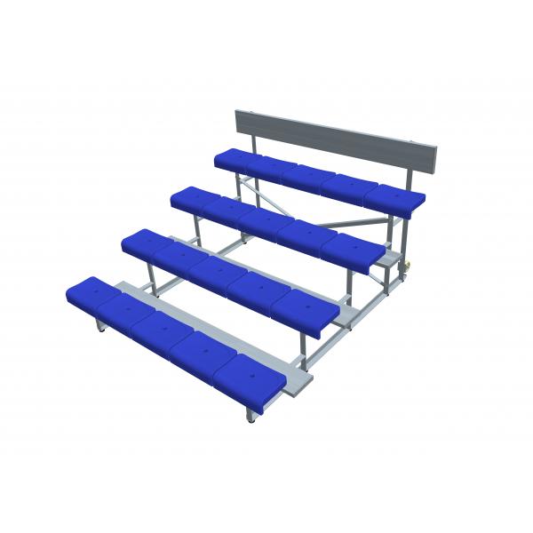 Quality Aluminum Playground Outdoor Metal Bleachers 4 Rows With Seats for sale