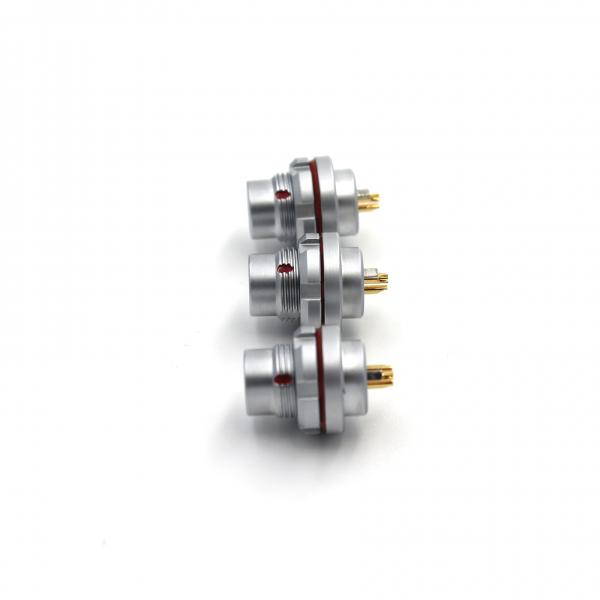 Quality 102F Series 4 Pin Socket Connector IP68 Waterproof Chrome Plated For Robotics for sale