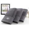 China Luxury 5 Star Hotel Bath Towels100% Cotton Light Black With Bamboo Fibre factory