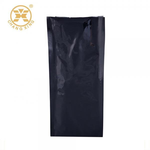Quality Gravure Black Matte Coffee Packaging Bags Aluminium Foil Stand Up Pouch Printing for sale