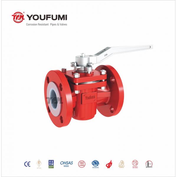 Quality Flanged Type PFA Lined Plug Valve High Performance 300lbs  For Chlor Alkali for sale