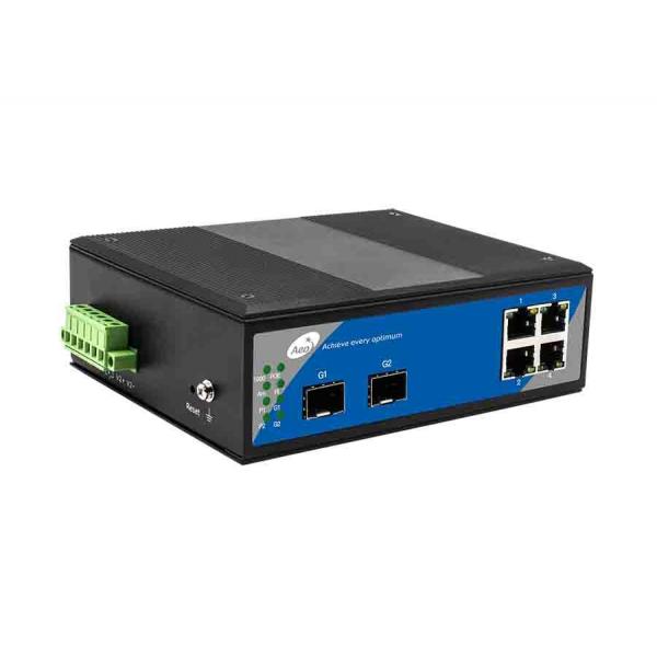 Quality Cascading SFP Fiber Switch , 4 Port POE Switch With 2 SFP for sale