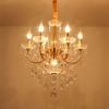 Quality 110V Bedroom Golden Iron Fancy 850*700mm Crystal Candle Chandelier for sale