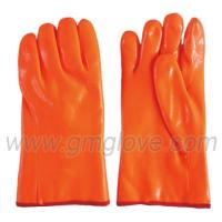 China Fluorescent PVC Chemical Resistance Gloves, Cold Weather Proof factory