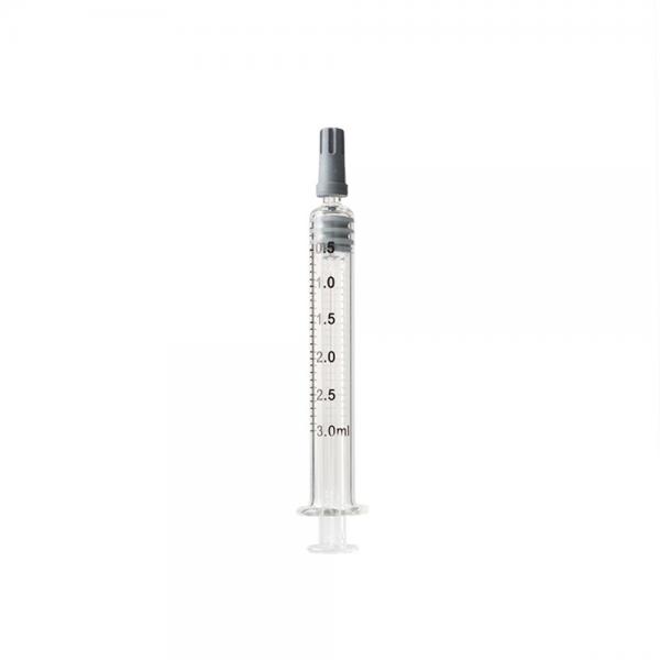Quality Luer Lock Tip Sterile Glass Syringes For CBD Oil 3ml Dab Syringe for sale