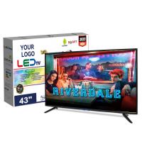 China Manufacturer Smart Display 43 Inch TV Television 24 32 40 43 50 55 65 Inch LED TV with Android TV Stands factory