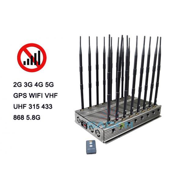 Quality 100w Powerful 5G Signal Jammer Blocker WiFi 2.4G 5.2G 5.8G 2G 3G 4G Range 80m for sale