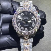 China Hip Hop Rolex Moissanite Watch G Shock  Luxury Bust Down Diamond Watch factory