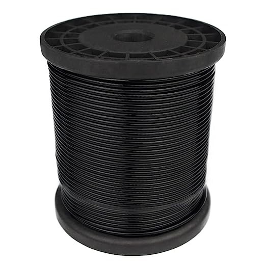 Quality Topone 200Ft Black Vinyl Coated Wire Rope 1/16 Inch Coated To 3/32 Inch 304 Stainless Steel For String Lights Hanging, for sale