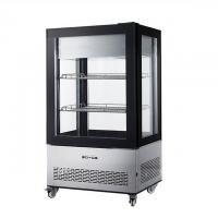 Quality Four Side Upright Glass Door Freezer 350L Ventilated Cooling R404a for sale