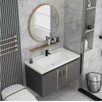 China Modern Style and Ceramic Basin Washbasin Cabinet with Bathroom Mirror Cabinet factory