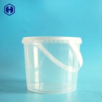 China Round IML Bucket Food Grade Candies Clear Cylinder Container With Cap factory