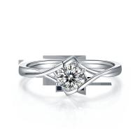 China Women 3 Carat Natural Moissanite Ring Gemstone Wedding Promise Engagement factory