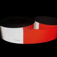 China Red Silver DOT C2 Certificate Glass Beads Reflective Tape For Truck Semi Trailer factory