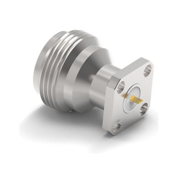 Quality 18GHz, N Type Jack(Female) Straight Connector, 4-Hole Flange(12.7mm*12.7mm), Stainless steel for sale