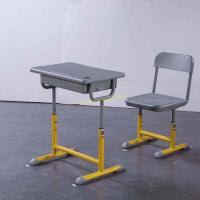 China OEM Student Study Table And Chair Set , Lifting 1.5mm Iron Aluminum Frame Modern Classroom Chairs factory