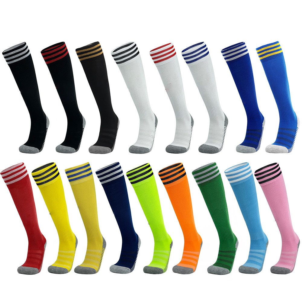 China Versatile Black Soccer Grip Socks Jacquard Adult Football Anti Slip Socks factory