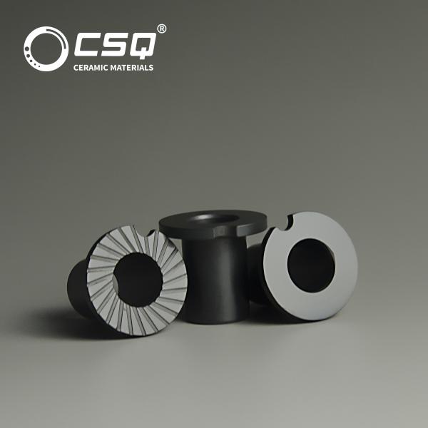 Quality Black Industrial Ceramic Bearings Step Sleeve ZrO2 SSiC for sale