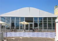 China Arch Roof Trade Modular Glass Wall Commercial Tent With 15 Years Long Life Span factory