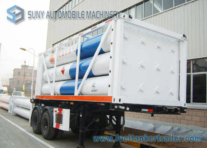China High Performance 12 Tubes Containe CNG Tank Trailer ISO11120 / BV factory