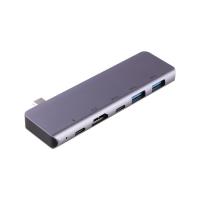 Quality Gray 5 In 1 Type C 3.0 Powered Usb Hub For Macbook Pro for sale