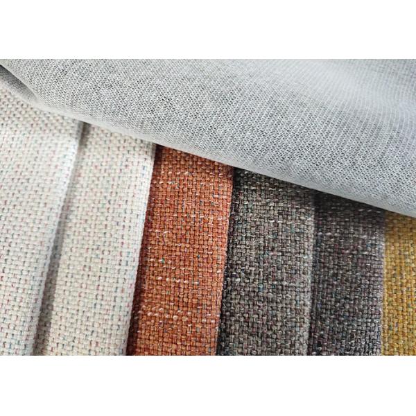 Quality 100% Polyester Upholstery Sofa Fabric Linen Plain Dyed Fabric for sale