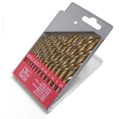 Quality 13PCS High Speed Steel HSS Twist Drill Bits Set For Metal With Ti-Coated for sale