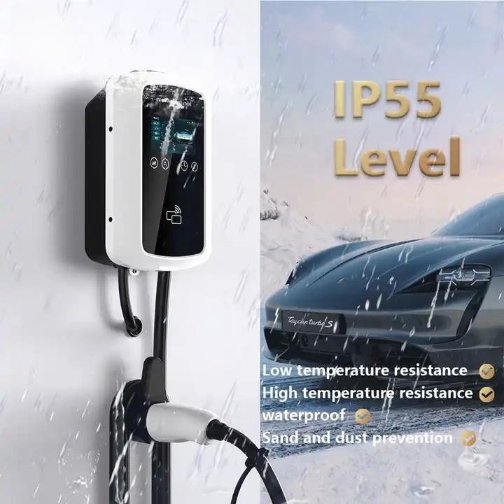 China European Standard 22kw Level 2 WiFi Wall Mounted EV Charging Station With App factory