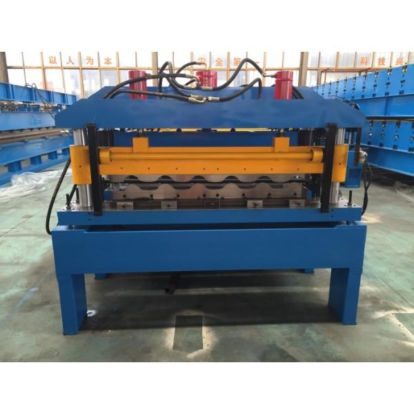 Quality Hydraulic Cutting Steel Roofing Tile Roll Forming Machine With Chain Drive 2-4m/Min for sale
