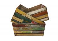 China Decorative 49x35x25cm Set 3 Reclaimed Wood Crate factory