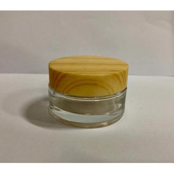 Quality Glass Cosmetic Jar With Lids / Cosmetic Pots Cream Bottles / Cream Jar / Glass for sale