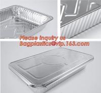 China Silver Foil Rectangular Takeout Container with paper lid,Kitchen Use Aluminum Foil Container,700ml food storage containe factory